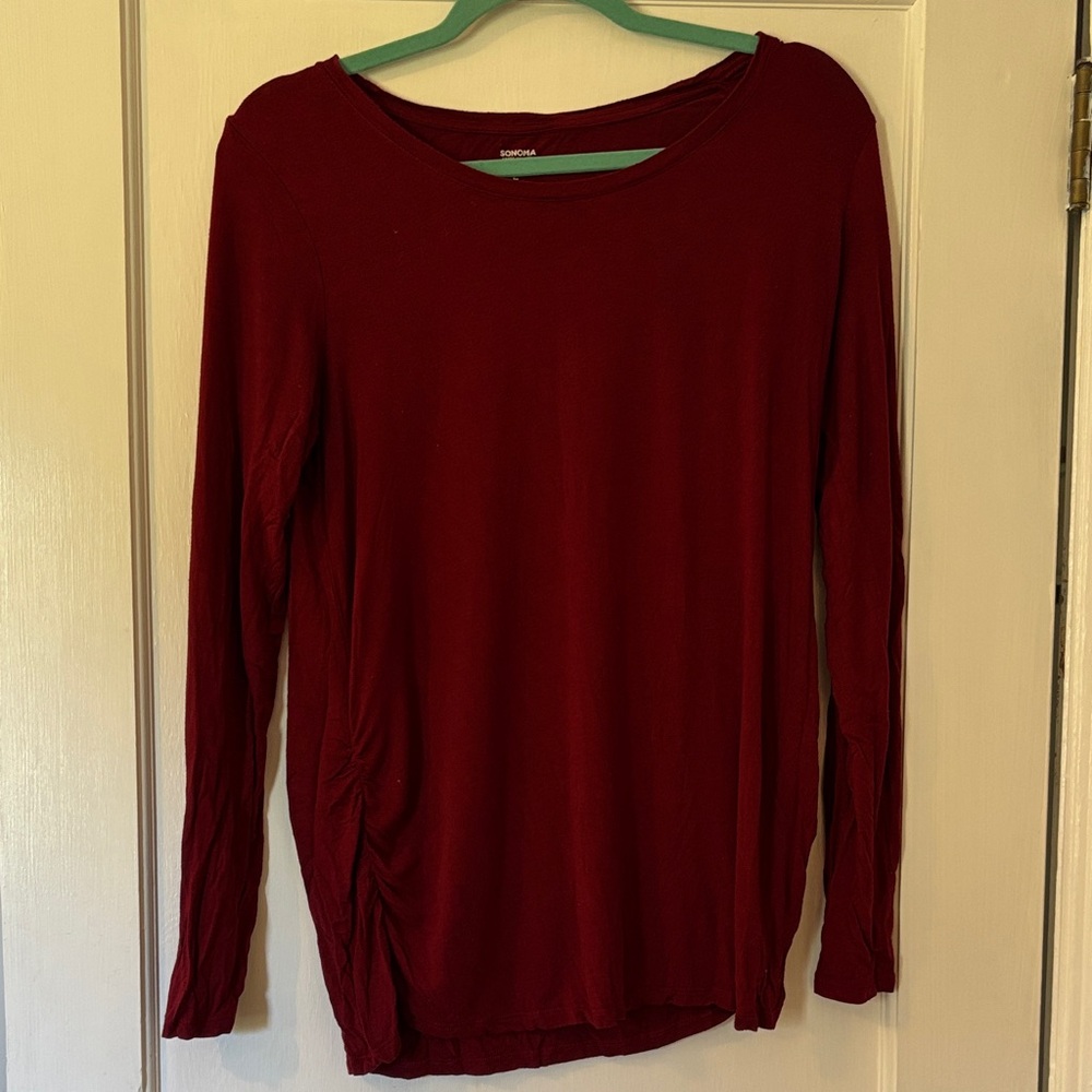 Soma Red Long Sleeve Top-maternity large,bump friendly